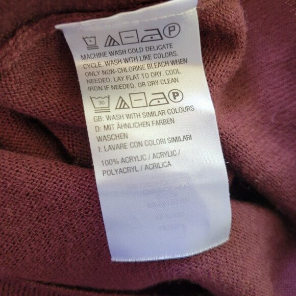 Denim Co Womens Sweater XLP Long Dolman Sleeve Purple Soft Acrylic PUR13E - Picture 8 of 10